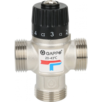 Термостатический смесительный клапан для систем отопления и ГВС GAPPO G1441.05 3/4" 20‒43°С Термостатический смесительный клапан для систем отопления и ГВС GAPPO G1441.05 3/4" 20‒43°С
